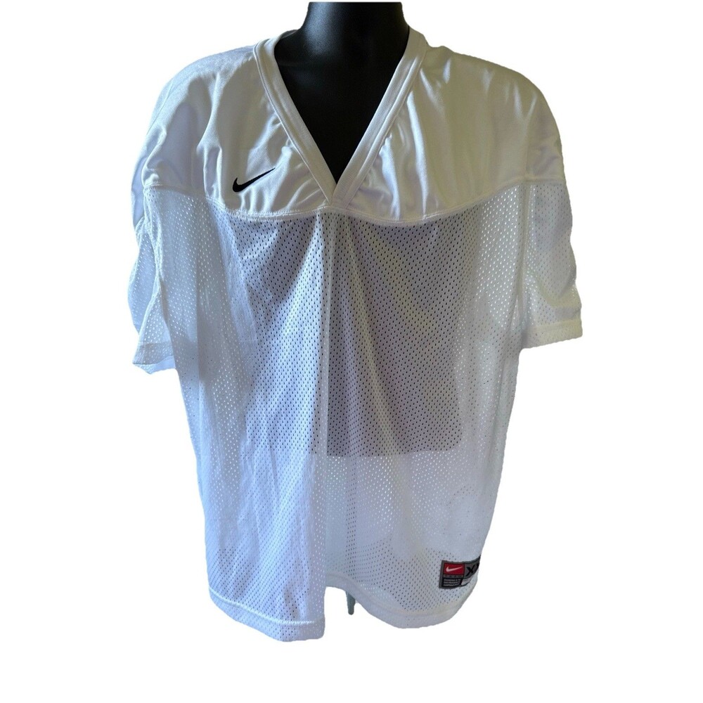 Nike Team Men's Size 2XL White Mesh Practice Football Jersey
